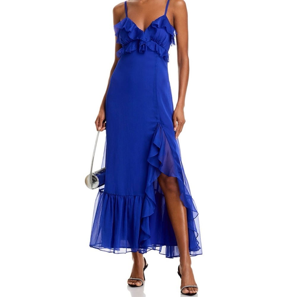 Aqua Royal Blue High Low Dress